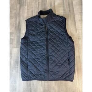 Brooks Brothers Vest Men's S Navy Blue Thermore Quilted Puffer Full Zip Preppy